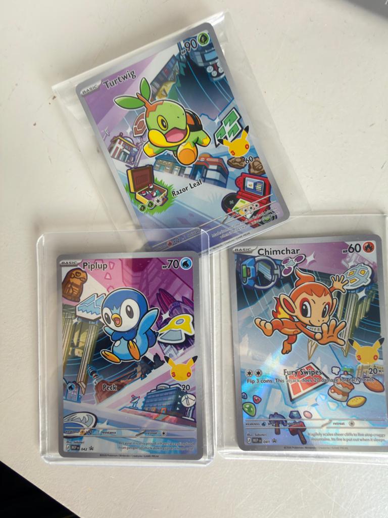 Pokémon First Partner Pack Gen 4 Kaarten (Turtwig, Piplup, C, Ophalen of Verzenden, Nieuw, Meerdere kaarten, Foil