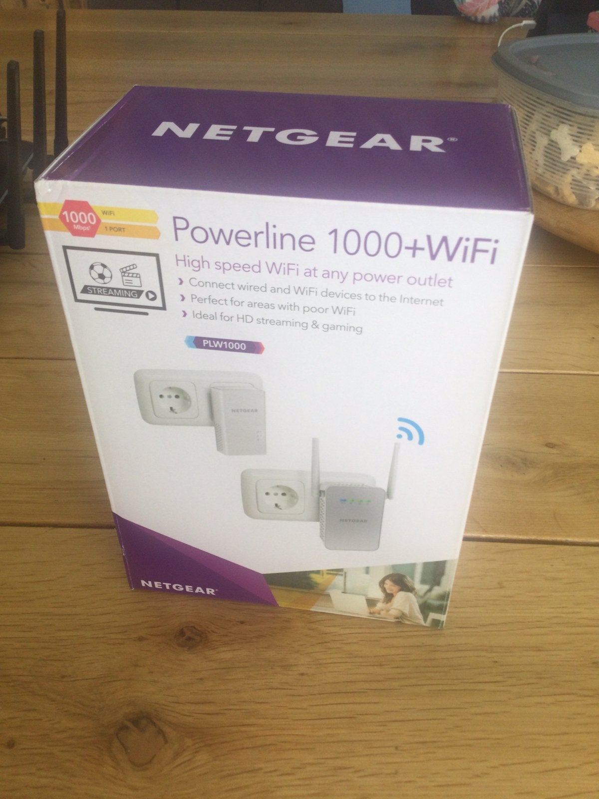 NETGEAR Powerline 1000, 1000 Mbps - 1 Gigabit Poort + WiFi, Ophalen of Verzenden, Zo goed als nieuw