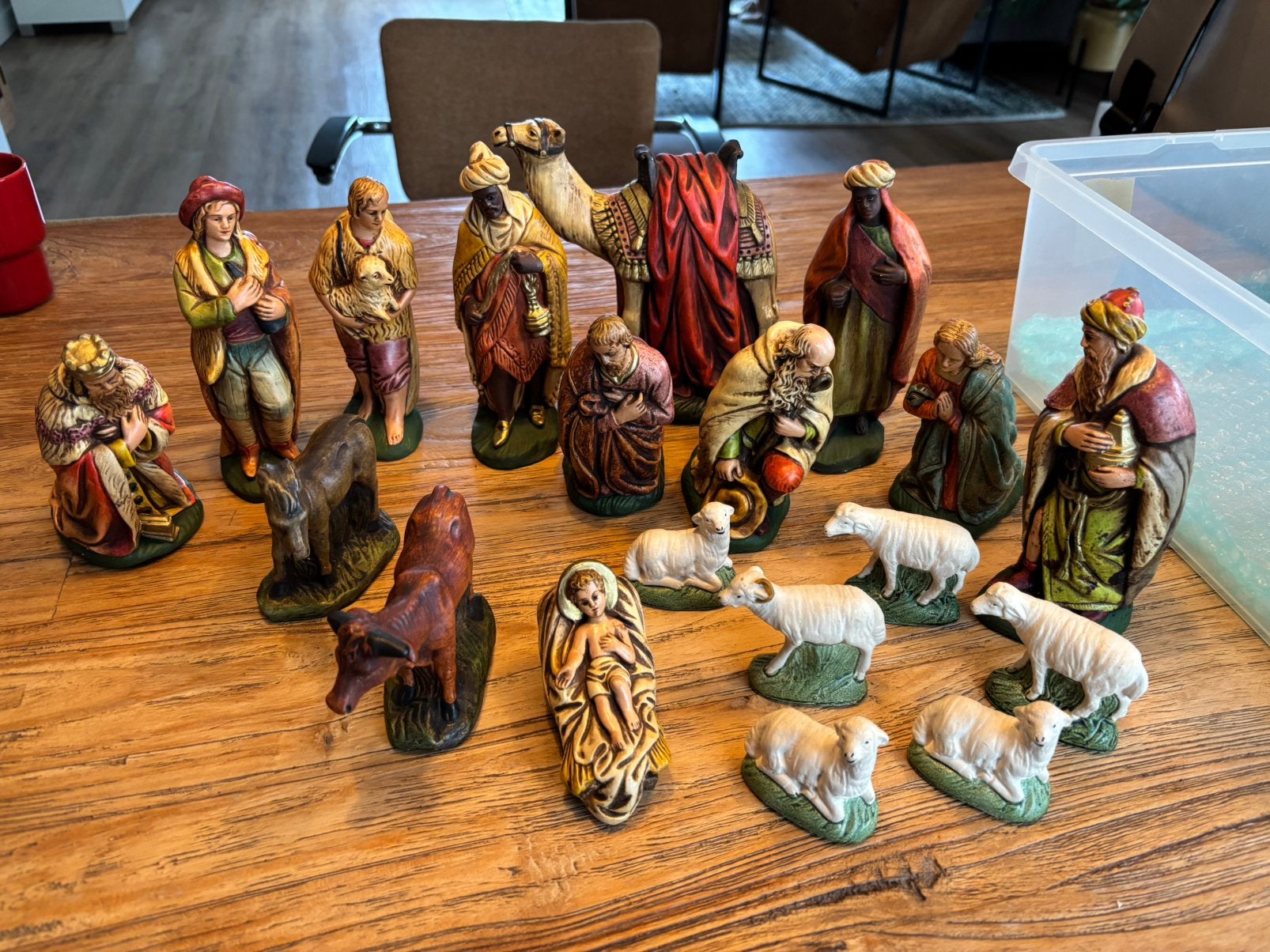 Vintage Fontanini Italy kertsstal kerst beelden kribbe, Ophalen of Verzenden, Gebruikt