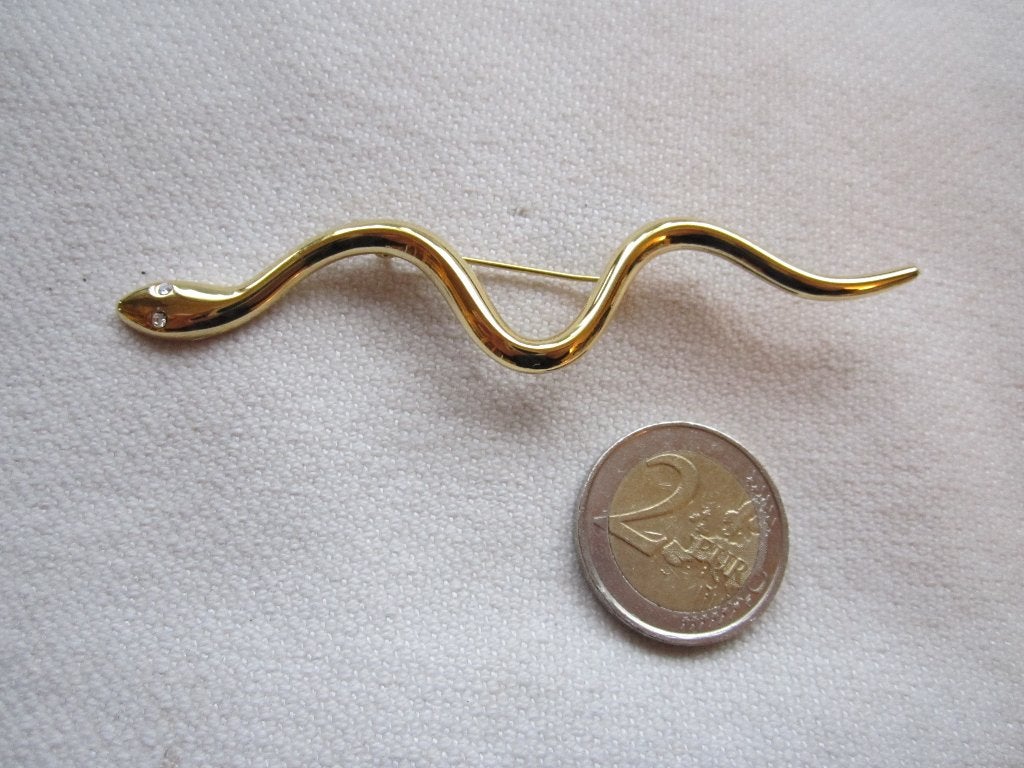14.  Aparte oude broche,  9 cm, Ophalen, Overige materialen, Broche