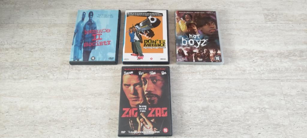Set van 4 Urban Cult Films -Menace II Society, Hot Boyz e.a., Vanaf 16 jaar, Ophalen of Verzenden, Zo goed als nieuw