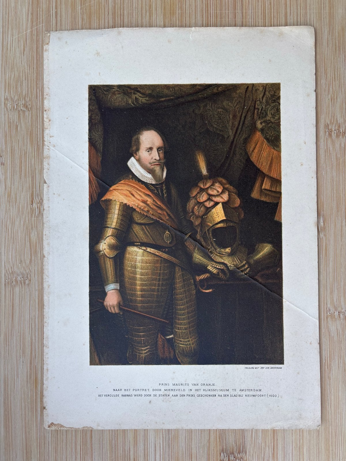 Historische prent Prins Maurits van Oranje, Antiek en Kunst, Kunst | Schilderijen | Klassiek, Ophalen of Verzenden