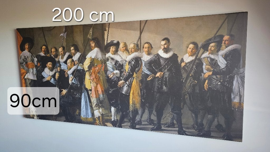 Canvasdoek schilderij Frans Hals De Magere Compagnie, Ophalen, Portret of Personen, Oud hollands, Overige ondergronden