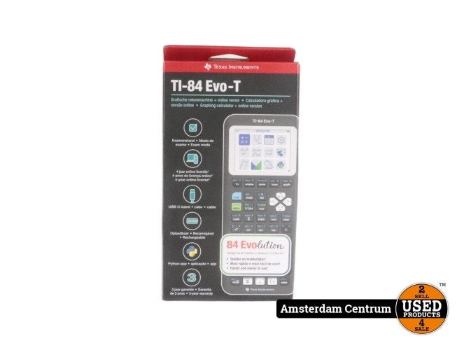 Texas Insruments ti-84 evo-t Rekenmachine  - Nieuw In Seal, Texas Instruments, Nieuw, Support@texasinstruments.com, 12500 TI Boulevard
Dallas, TX 75243
USA