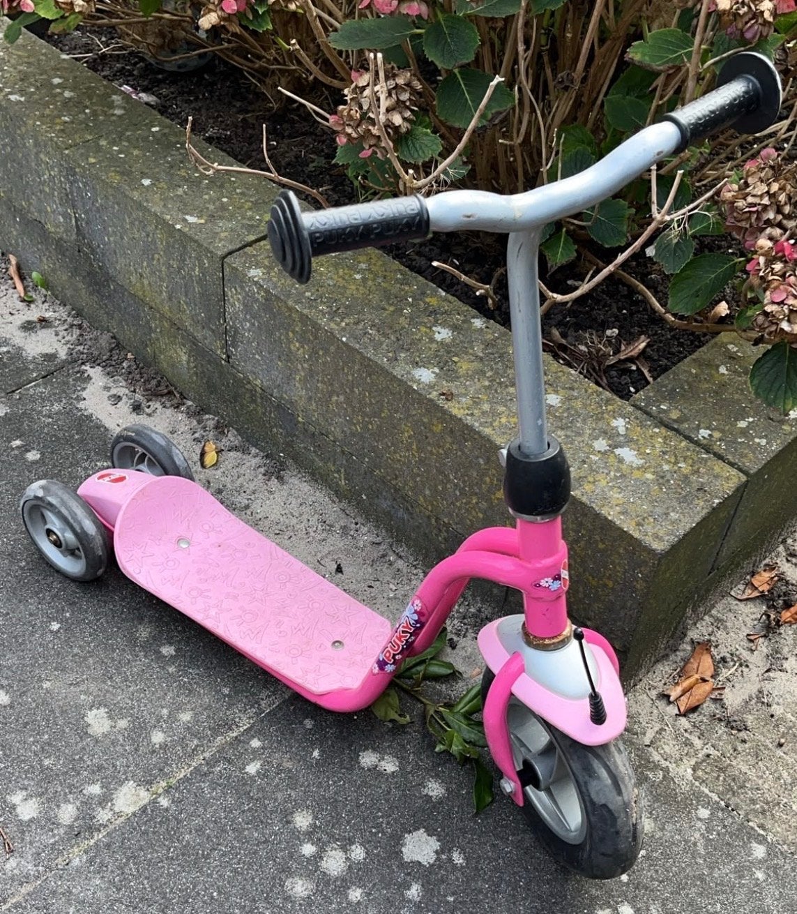Roze Puky step voor kinderen driewieler, Fietsen en Brommers, Ophalen, Gebruikt, Gewone step