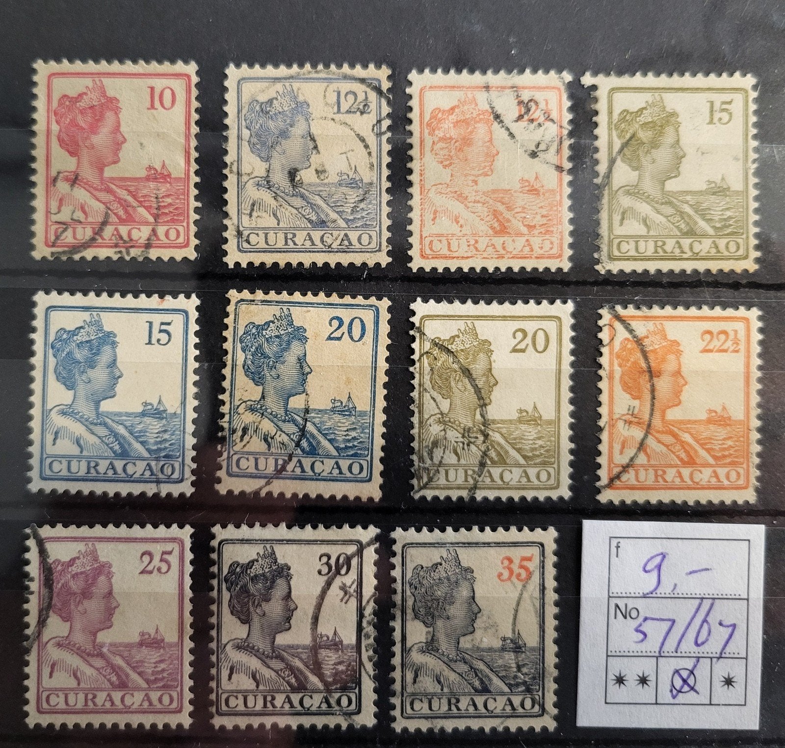 Curacao 57/67, Ophalen of Verzenden, Gestempeld
