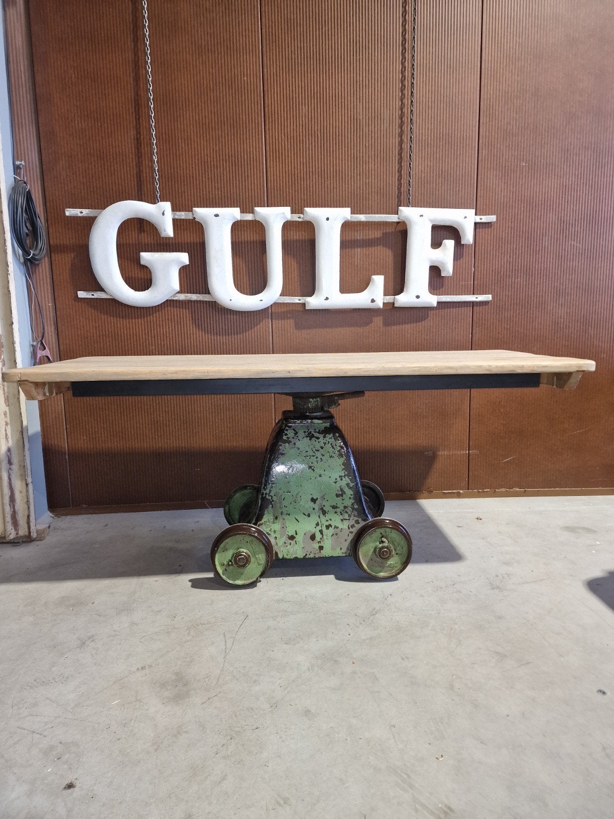 industriële tafel van trein trolley, Ophalen