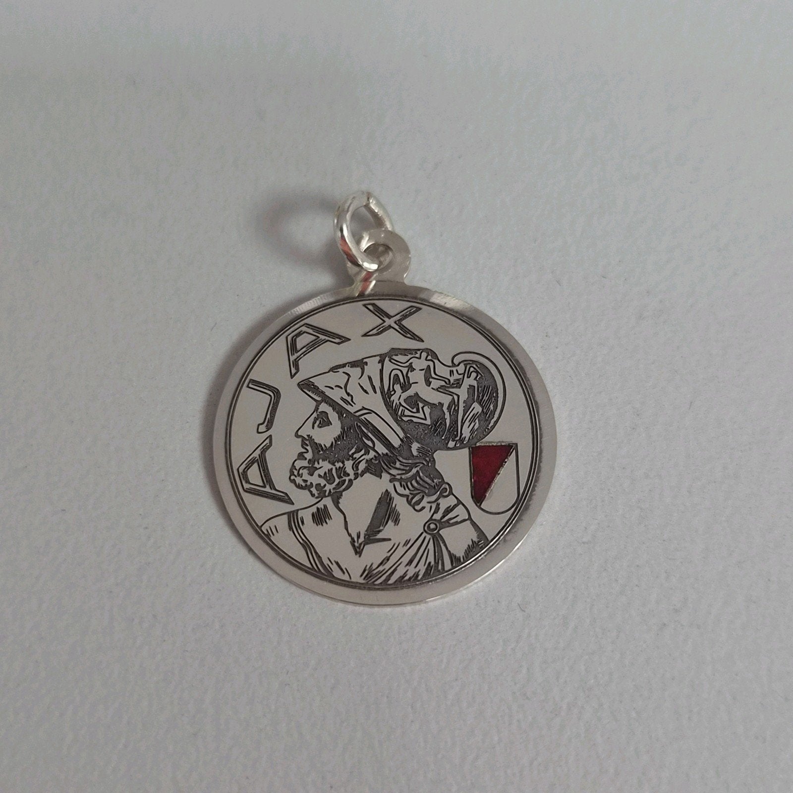 Zilveren Ajax hanger met 925 zilverstempel, Sieraden, Tassen en Uiterlijk, Overige voorstellingen, Verzenden, Nieuw, Zilver
