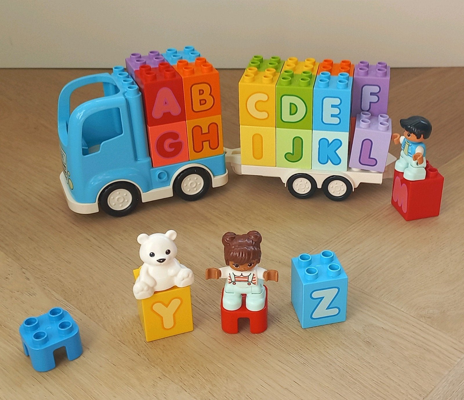 Lego Duplo Alfabet Vrachtwagen 10915, Kinderen en Baby's, Ophalen of Verzenden, Zo goed als nieuw, Duplo, Complete set