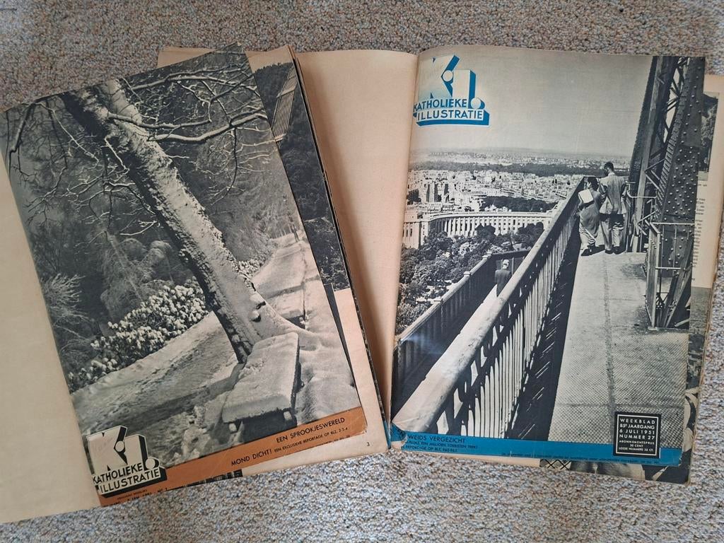 Katholieke Illustratie - Jaren 20, 30 en 50 (5 banden), Ophalen of Verzenden, Gelezen