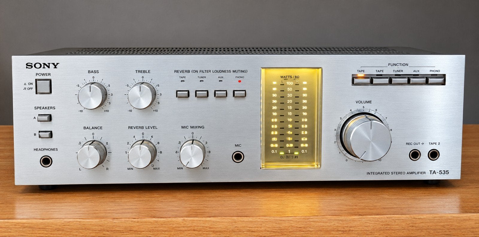 Sony TA-535 Geïntegreerde Stereo Versterker, Gebruikt, Ophalen of Verzenden, 60 tot 120 watt, Sony