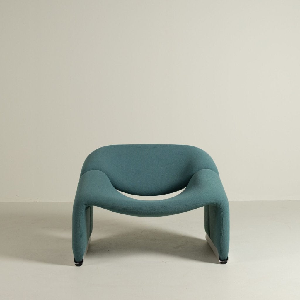 Artifort F598 Groovy Fauteuil Turquoise Stof, Huis en Inrichting, Artifort, Zo goed als nieuw, Niet ingevuld, Niet ingevuld
