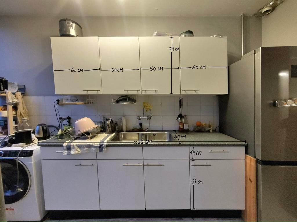Bribus keukenblok 8 kasten + 2 laden, Ophalen, Gebruikt, Overige materialen, Wit