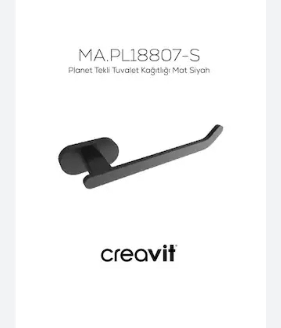 Creavit toilet rolhouder mat zwart - nieuw, Toilet-accessoire, Nieuw, Ophalen of Verzenden, Overige merken