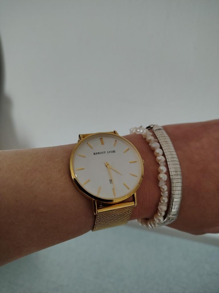 Stijlvol Abbott Lyon horloge - Goudkleurig, Verzenden