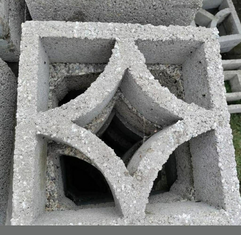 PatioBlokken,Grijs,STER,1970,Patio,sierstenen,muur,LOCHEM, Ophalen, Overige materialen, Gebruikt, Overige typen