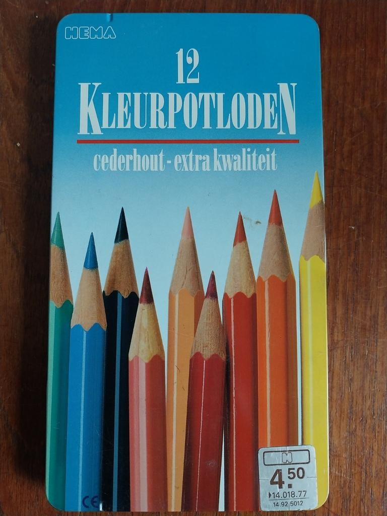 Oud Doosje Kleurpotloden van HEMA en Tante Brocante, Verzamelen, Ophalen of Verzenden, Gebruikt