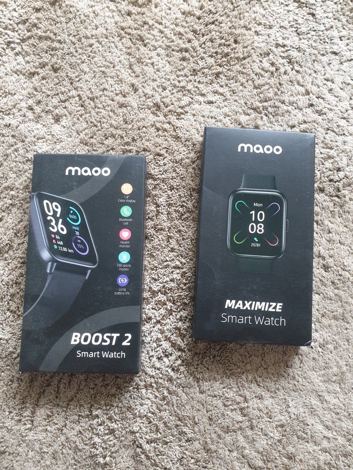 2 nieuwe smartwatches sporthorloge!!!!!, Ophalen of Verzenden, Nieuw, Zwart, Android