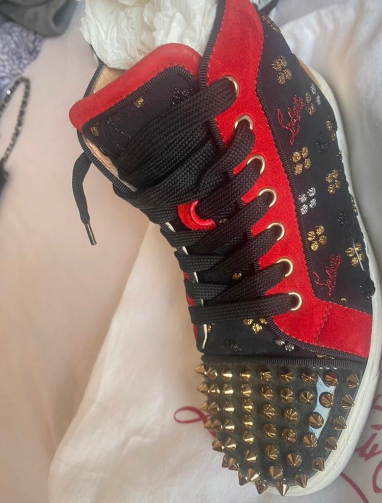 Christian Louboutin Sneakers met Spikes, Ophalen, Zo goed als nieuw, Zwart, Sneakers of Gympen