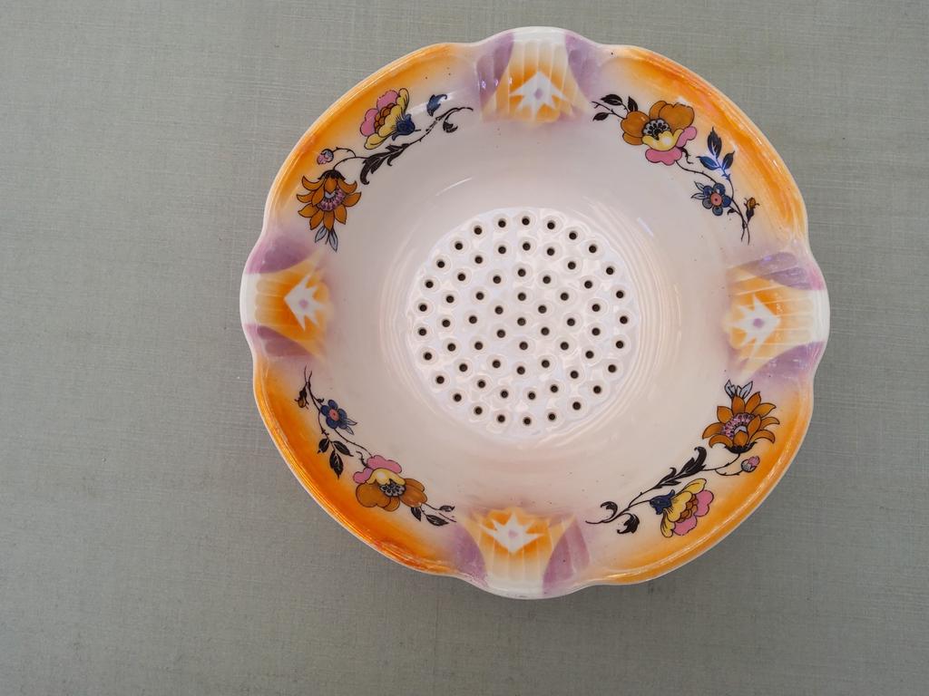 Vintage -  Gebloemde Fruittest  / Fruittestje, Ophalen of Verzenden