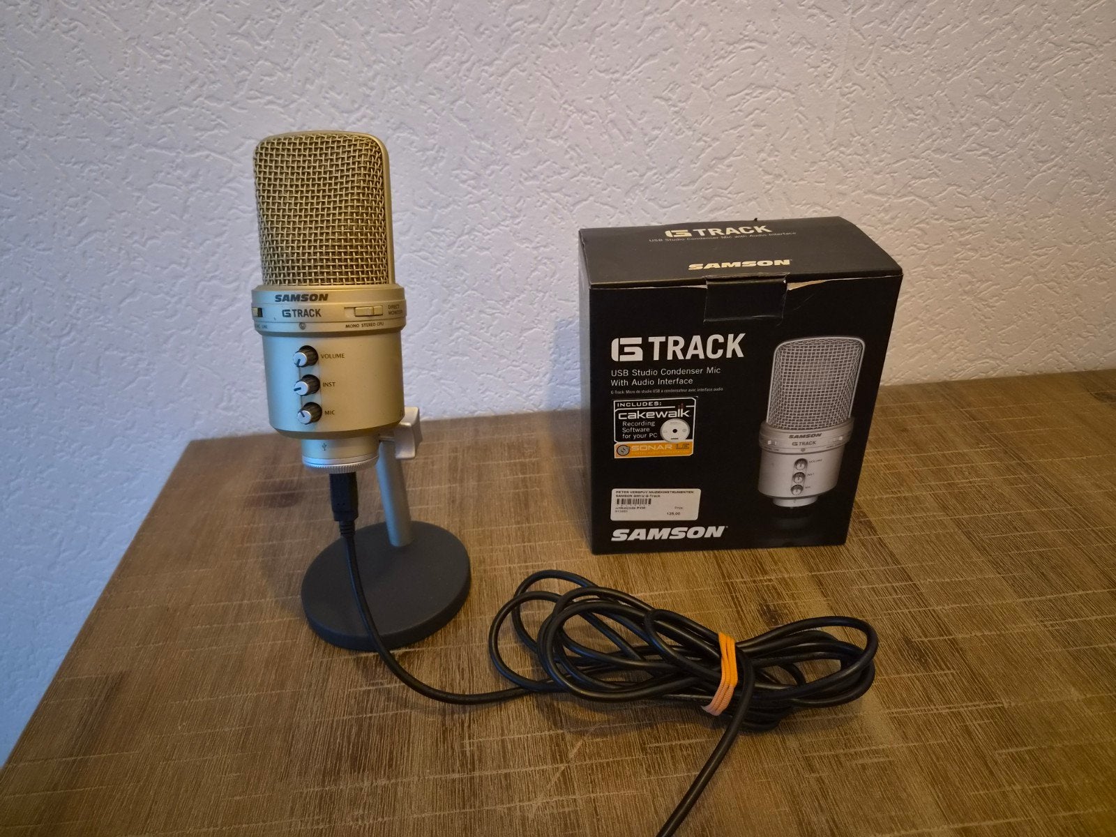 Samson G-Track USB Condensatormicrofoon met Audio-interface, Ophalen of Verzenden, Zo goed als nieuw, Studiomicrofoon