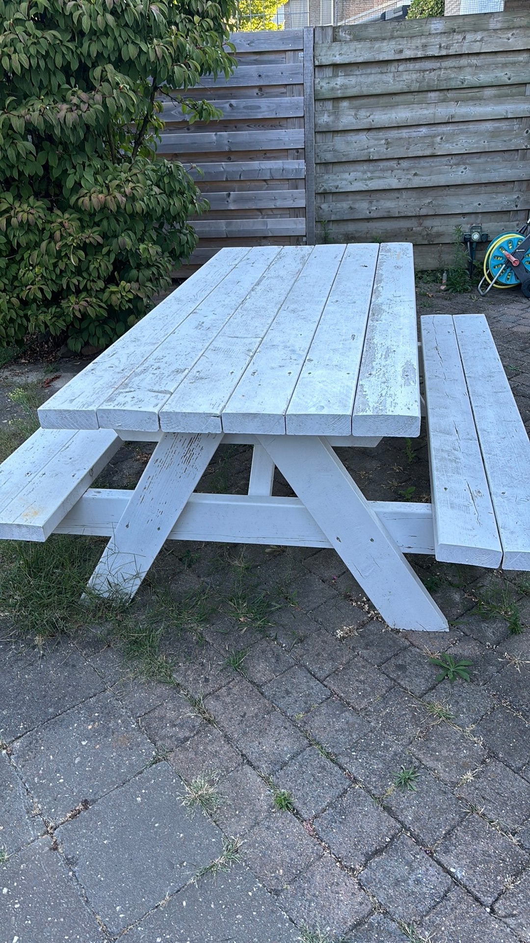 Picknick tafel, Tuin en Terras, Gebruikt, Rechthoekig, Hout, Ophalen