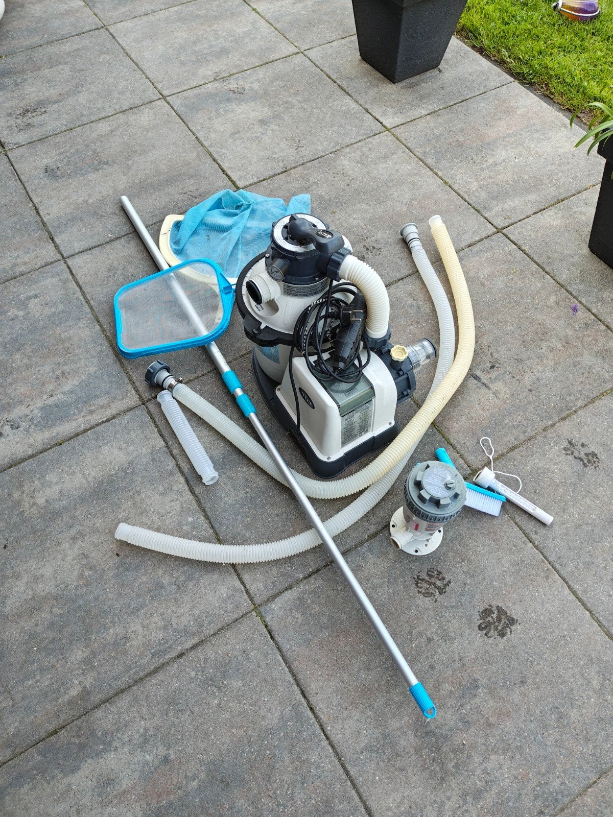 Zandfilterpomp chloordispenser en zwembad toebehoren, Tuin en Terras, Zwembad-toebehoren, Ophalen, Gebruikt, Filter
