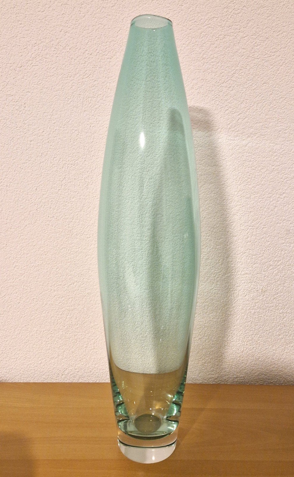 Moderne langwerpige zeegroene vaas van Marek Bartko, 2008., Ophalen of Verzenden