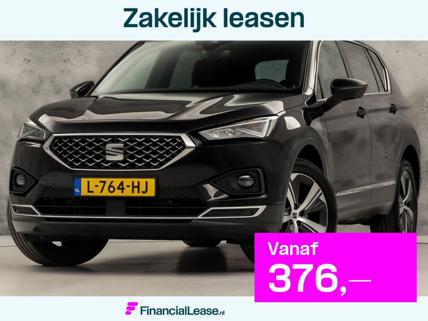 SEAT Tarraco 1.4 TSI e-Hybrid PHEV Xcellence Sport 245Pk Aut, 12 maanden, Zwart, Hybride Elektrisch/Benzine, SUV of Terreinwagen