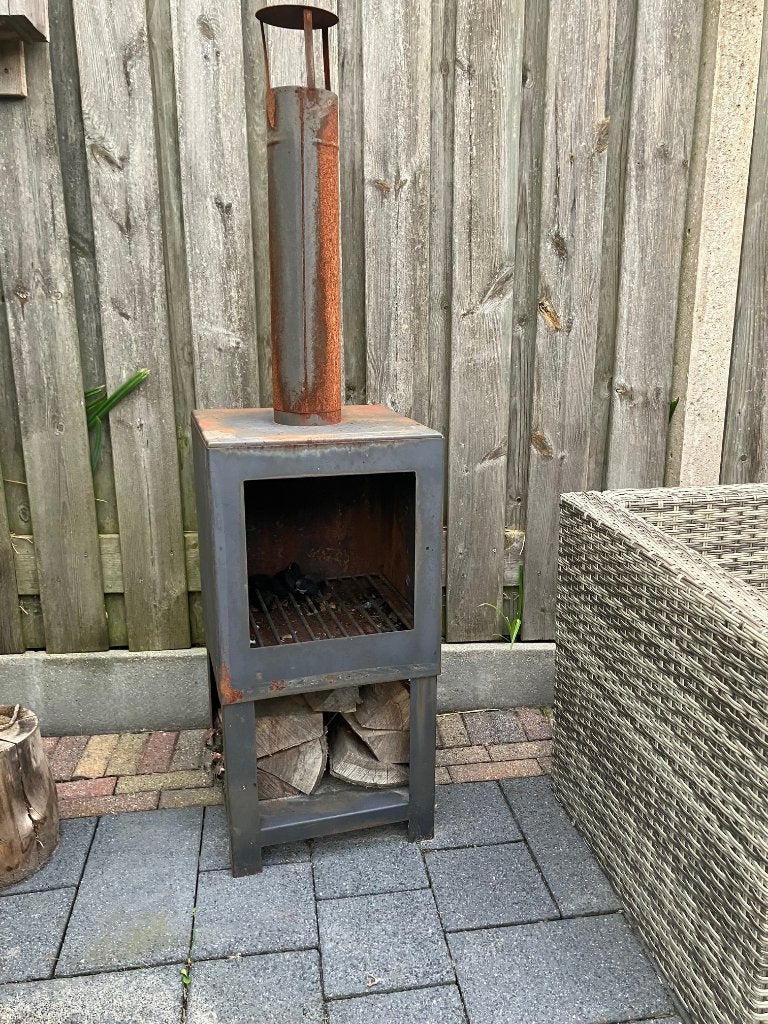 Roest terraskachel, Tuin en Terras, Ophalen, Zo goed als nieuw