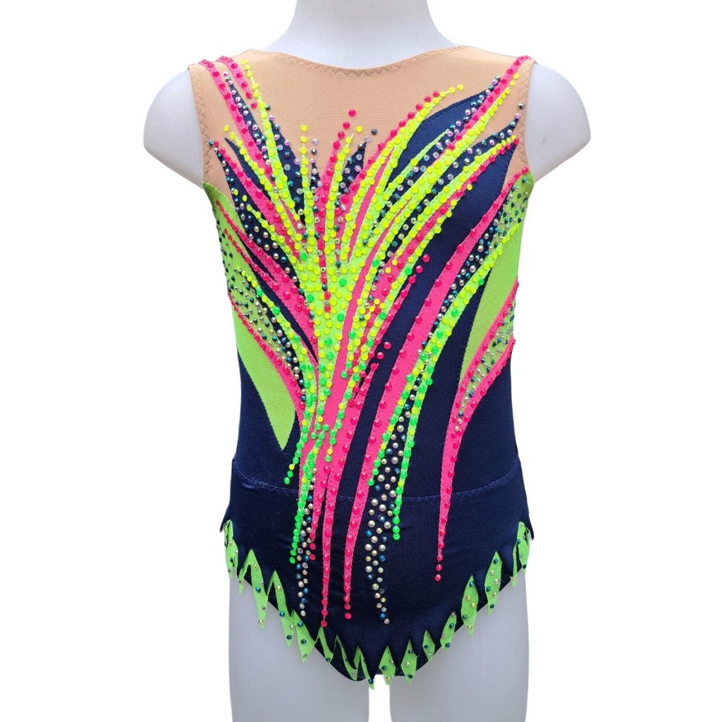Nieuw Ritmische gymnastiek pakje mt 122/128 fluor kleuren, Sport en Fitness, Blauw, Nieuw, Turnpak(je), Kindermaat 122 t/m 140