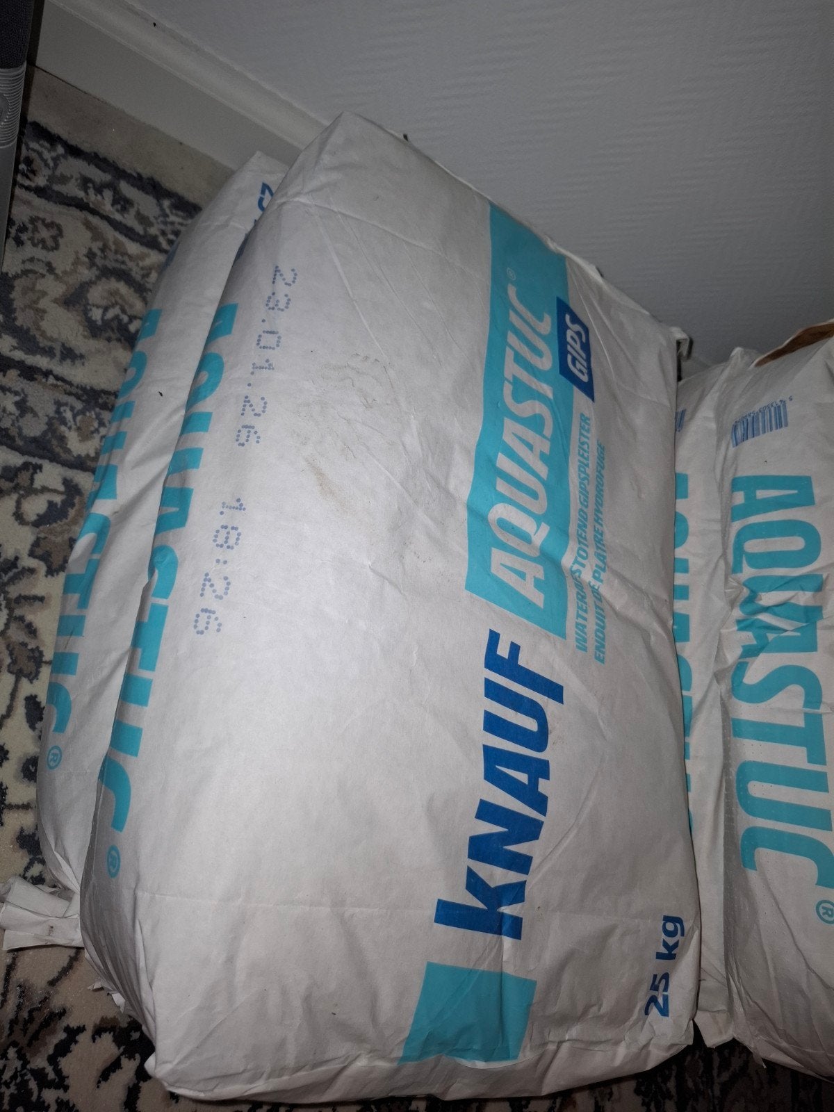 1 zak Knauf Aquastuc Gips 25 kg - Waterafstotend gipsplei, Ophalen, Nieuw