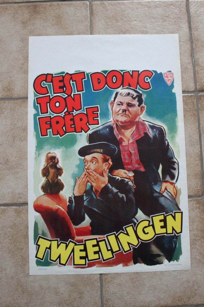 filmaffiche Laurel and Hardy Our Relations filmposter, Rechthoekig Staand, Ophalen of Verzenden, Zo goed als nieuw, A1 t/m A3