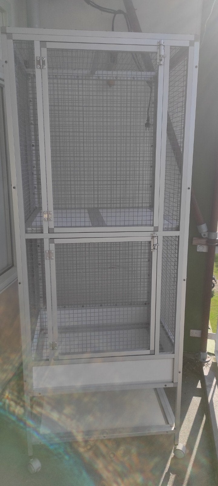 Grote aluminium kooi / volière, Ophalen, Aluminium, Volière