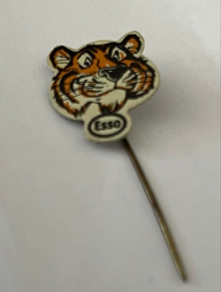Vintage Esso Tijger Speldje - Verzamelobject, Ophalen of Verzenden, Gebruikt, Merk, Speldje of Pin