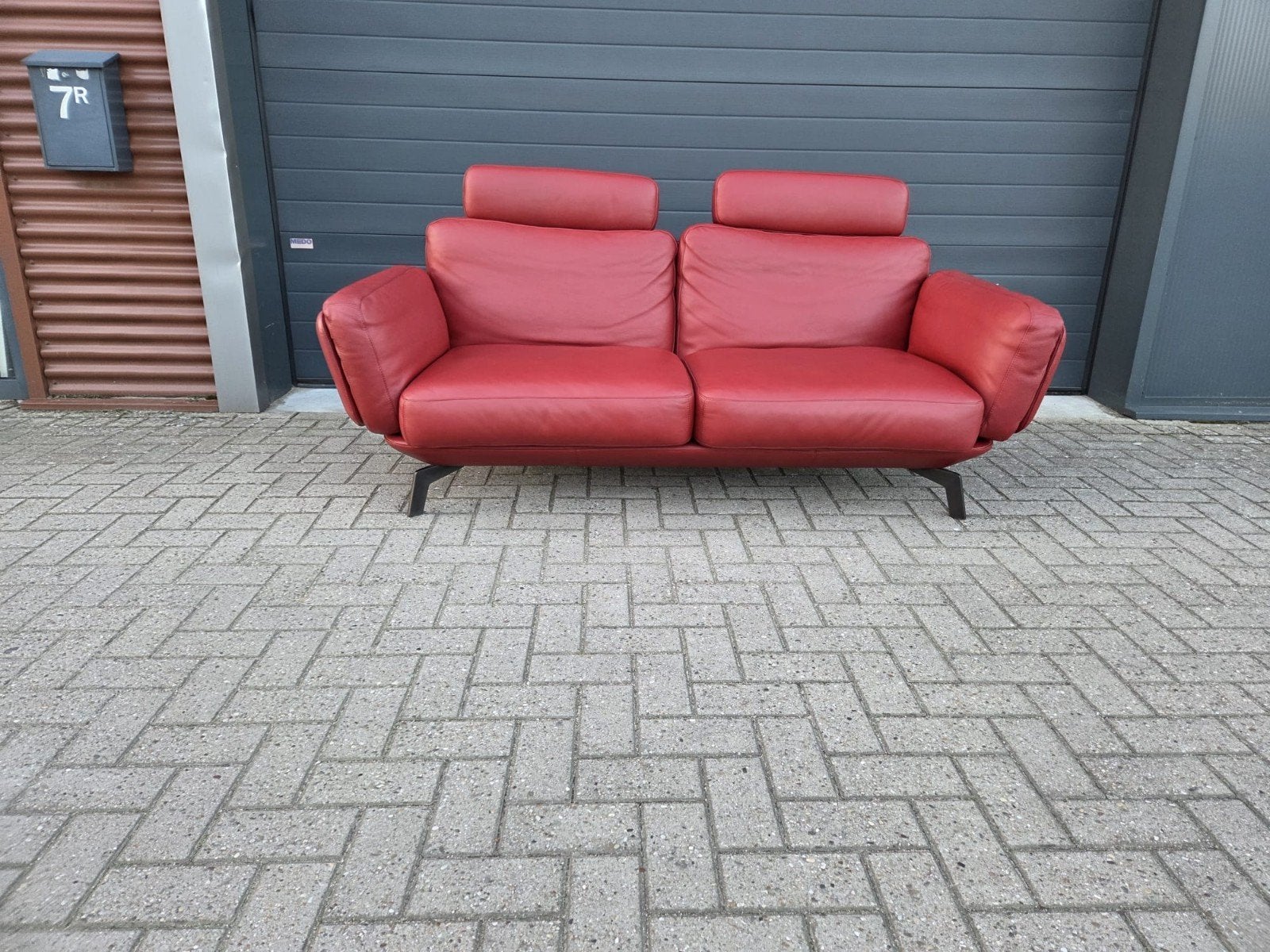 Leolux Nardo 2,5 zitsbank - Als nieuw, 125 cm of meer, Leer, Ophalen of Verzenden, Zo goed als nieuw