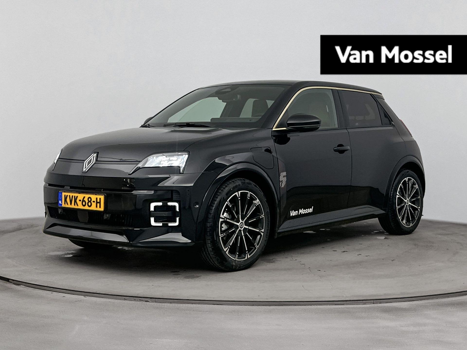 Renault 5 comfort range iconic cinq 52 kWh | Pack Winter | P, Auto's, Dealer onderhouden, Stof, Gebruikt, Zwart