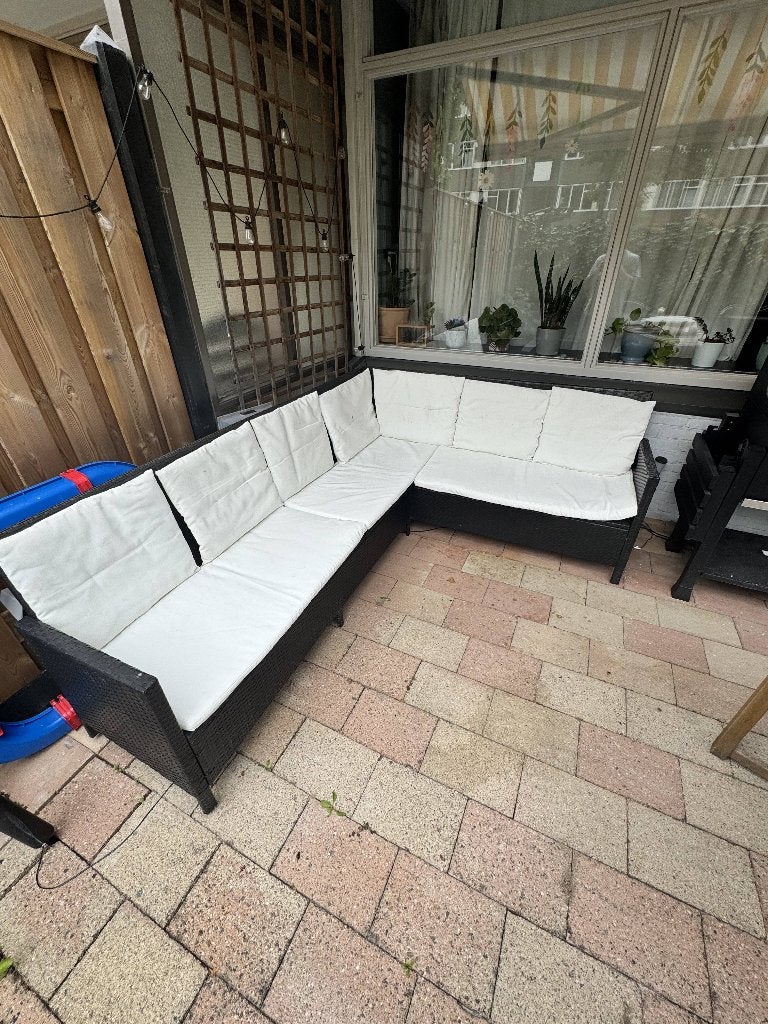Lounge set furniture, Tuin en Terras, Ophalen, 5 zitplaatsen, Kunststof, Gebruikt