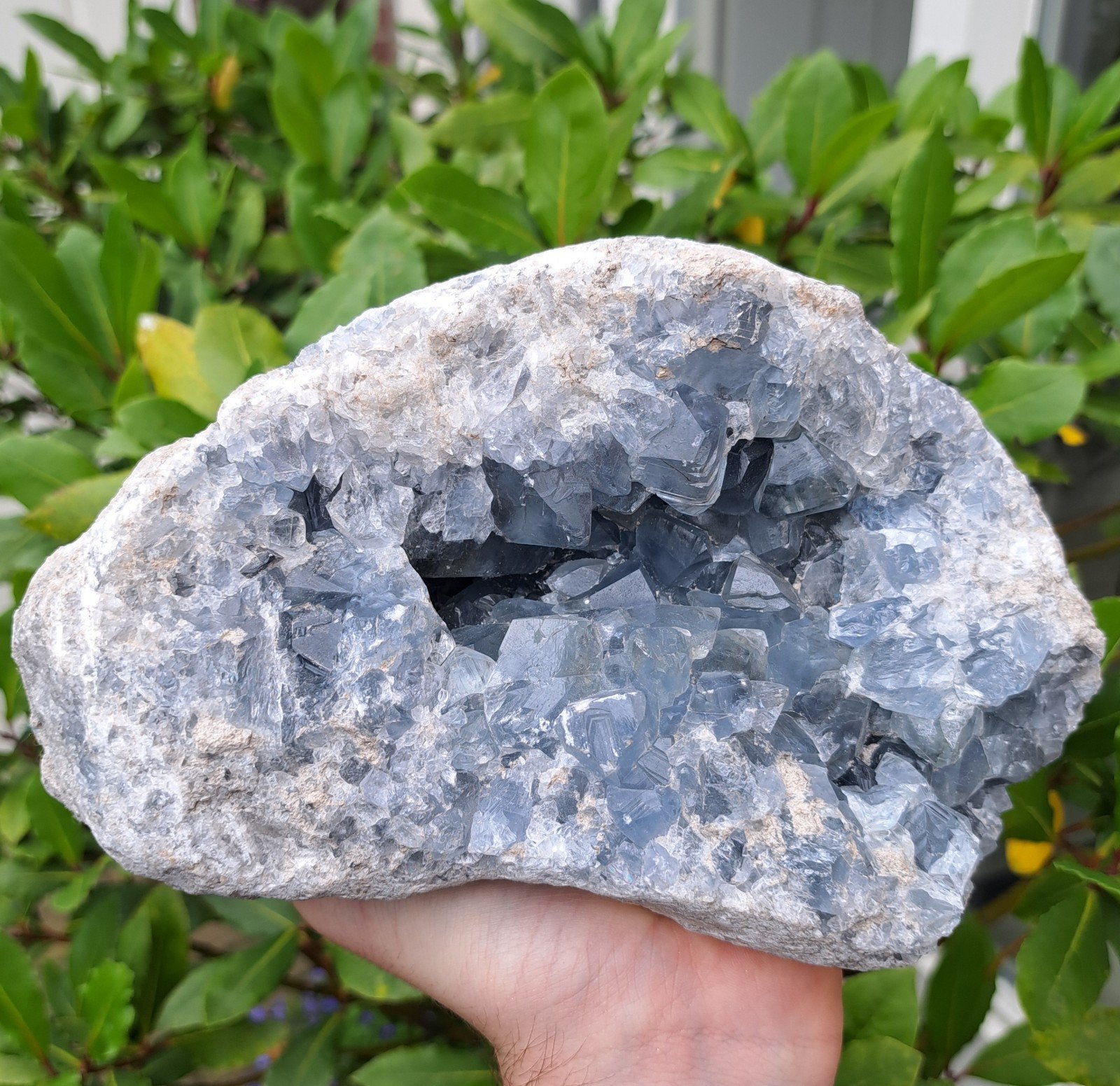 Reuze Celestien edelsteen uit Madagascar edelstenen mineraal, Ophalen of Verzenden