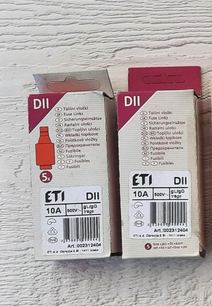 ETI Traditionele Stop - Zekeringen Meterkast 10 A 10 stuks, Doe-het-zelf en Verbouw, Elektra en Kabels, Ophalen, Nieuw, Groepenkast