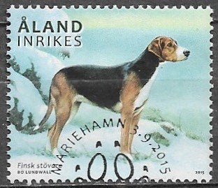ALAND Inrikeszegel Jachthonden - Finse Brak - 2015, Ophalen of Verzenden, Finland, Gestempeld