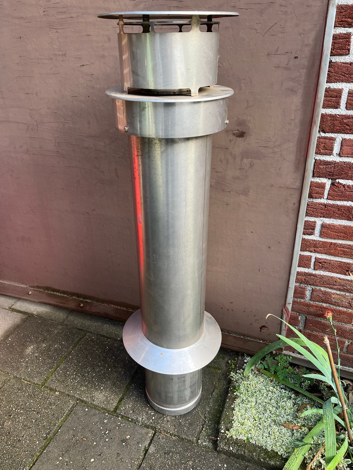 RVS schoorsteenpijp 117 cm hoog, Ophalen of Verzenden, Gebruikt, Ventilator en Afzuiger