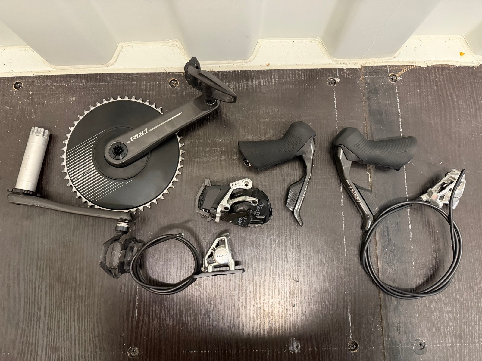 SRAM Red eTap AXS 1x12 Speed Groepset, Ophalen, Zo goed als nieuw, Derailleur of Ketting, Racefiets