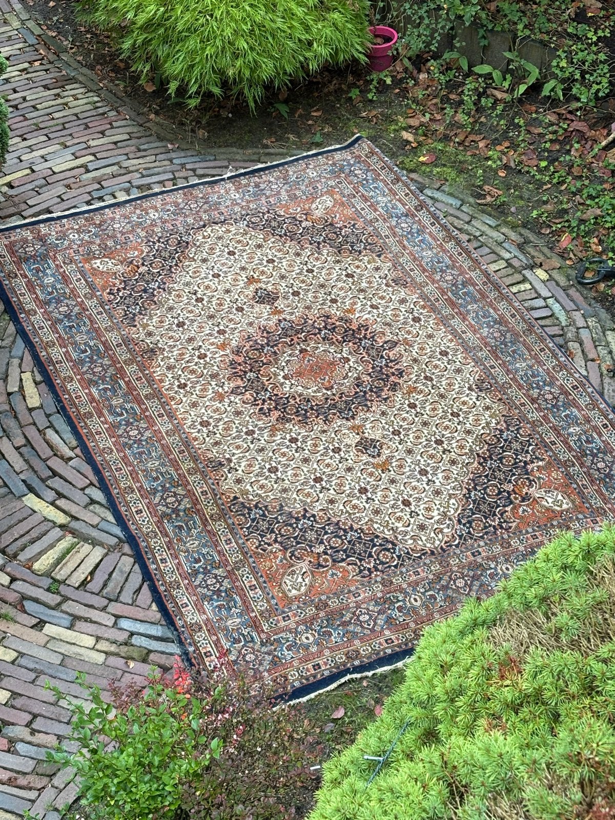 Beschadigd Perzisch tapijt - Oosters tapijt, Ophalen, Gebruikt, Blauw, 200 cm of meer