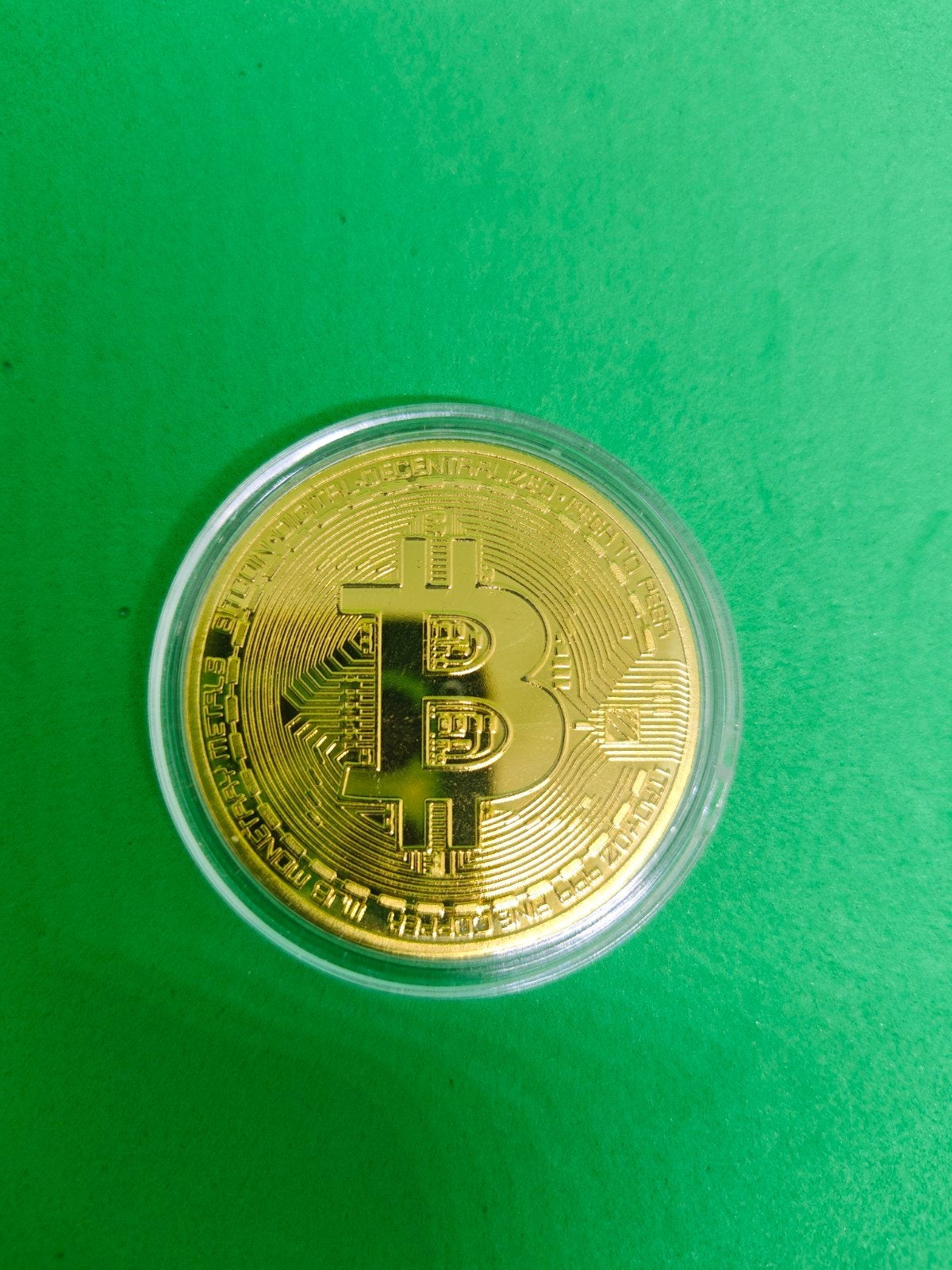 Bitcoin - goudkleurig metalen munt, Verzenden, Goud