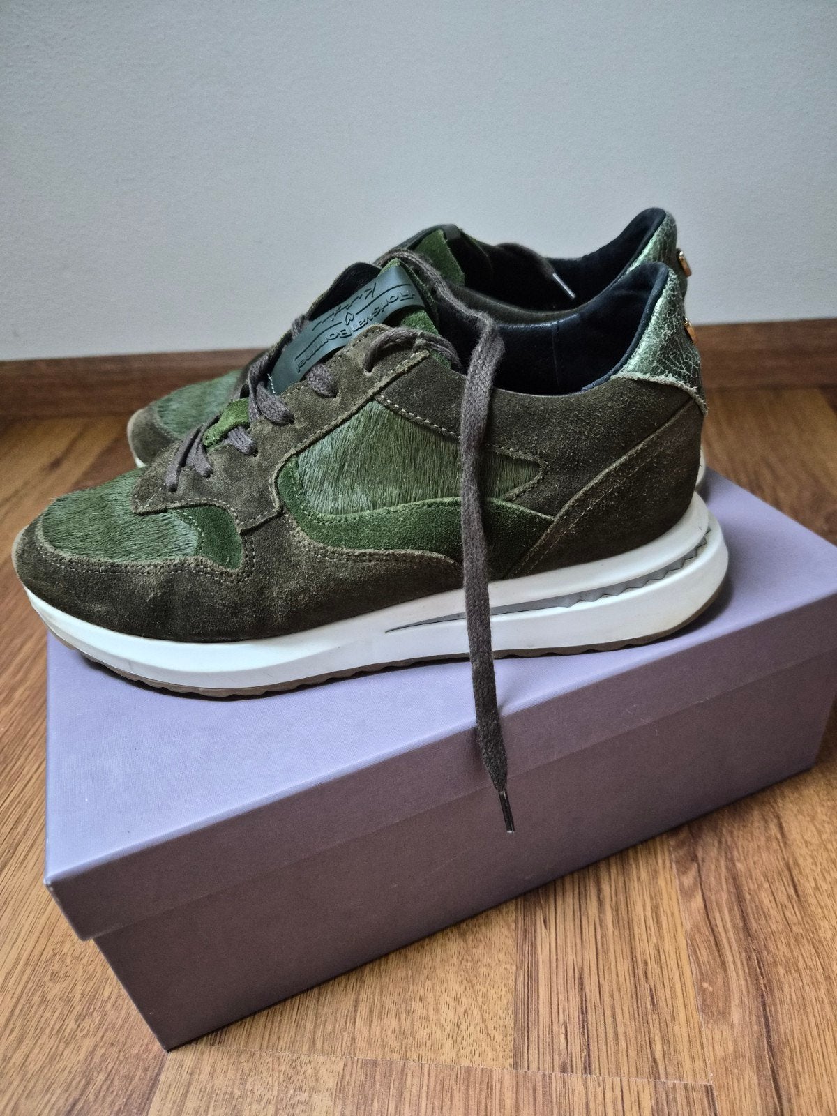 Floris van Bommel Sumi sneakers - Groen - Maat 37, Floris van Bommel, Ophalen of Verzenden, Groen, Sneakers of Gympen