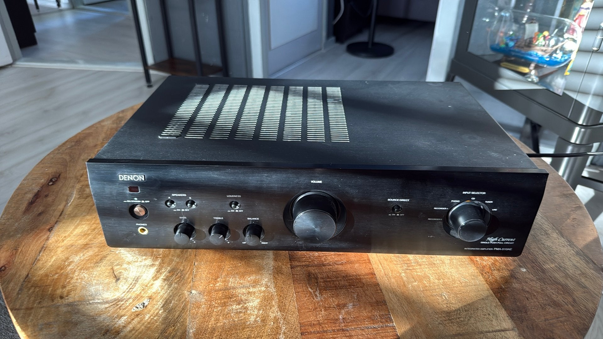 Denon PMA-510AE Stereo Versterker – Zwart – 2x45W, Audio, Tv en Foto, Ophalen of Verzenden, Gebruikt, Denon