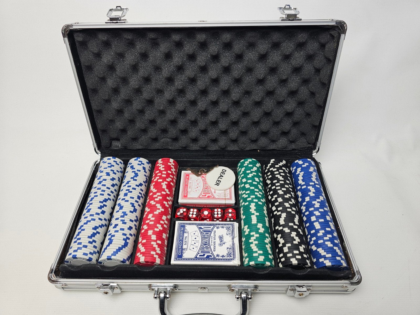 # Pokerset in aluminium koffer, Vijf spelers of meer, Ophalen of Verzenden, Gebruikt