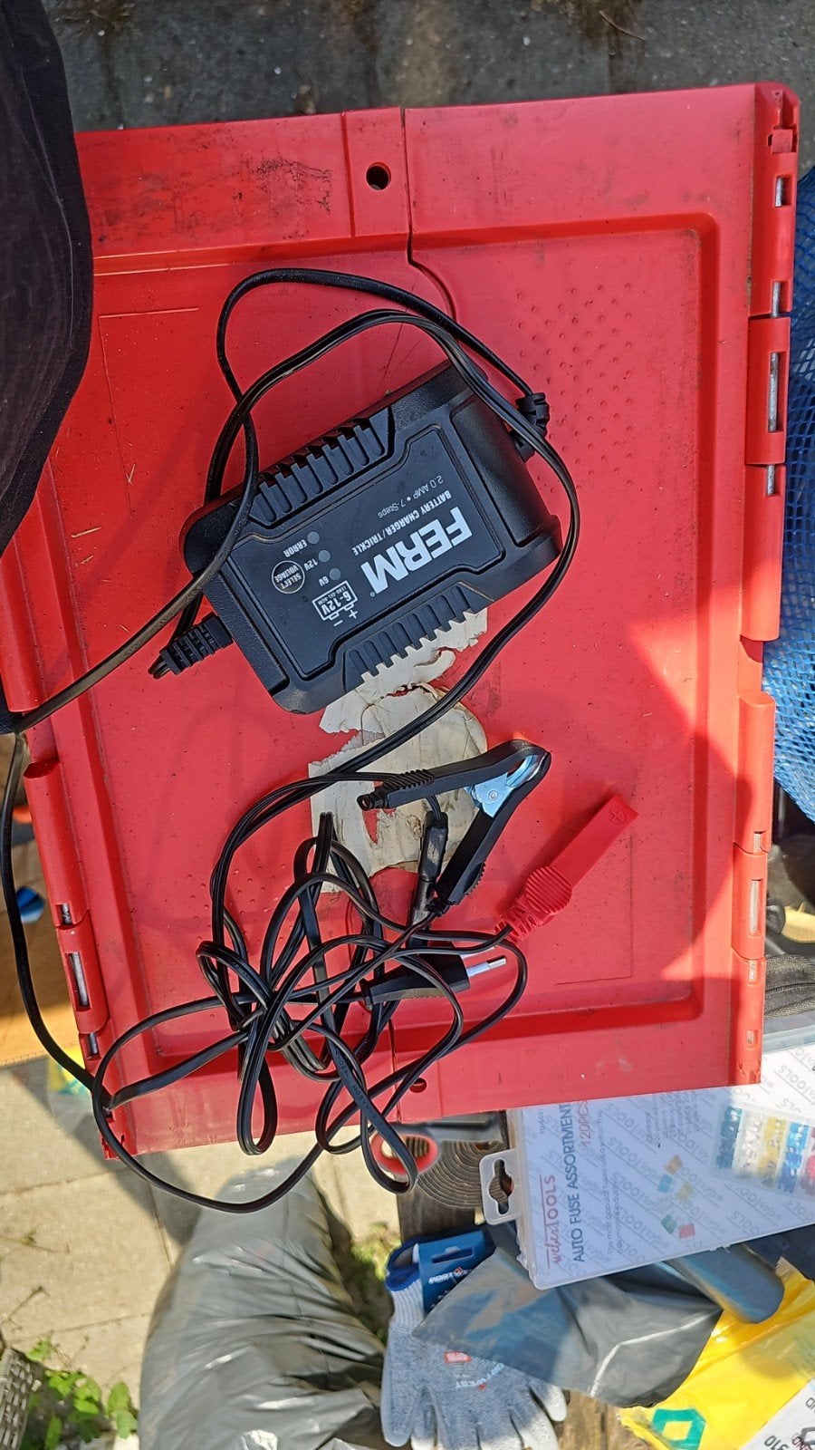 FERM Acculader 6V/12V - 2.0 Amp - 7 stappen, Ophalen of Verzenden