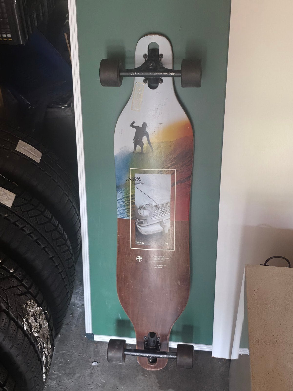 Arbor Axis Photo 'Surf Trip' 40" Longboard zo goed als nieuw, Ophalen, Zo goed als nieuw, Overige typen, Longboard